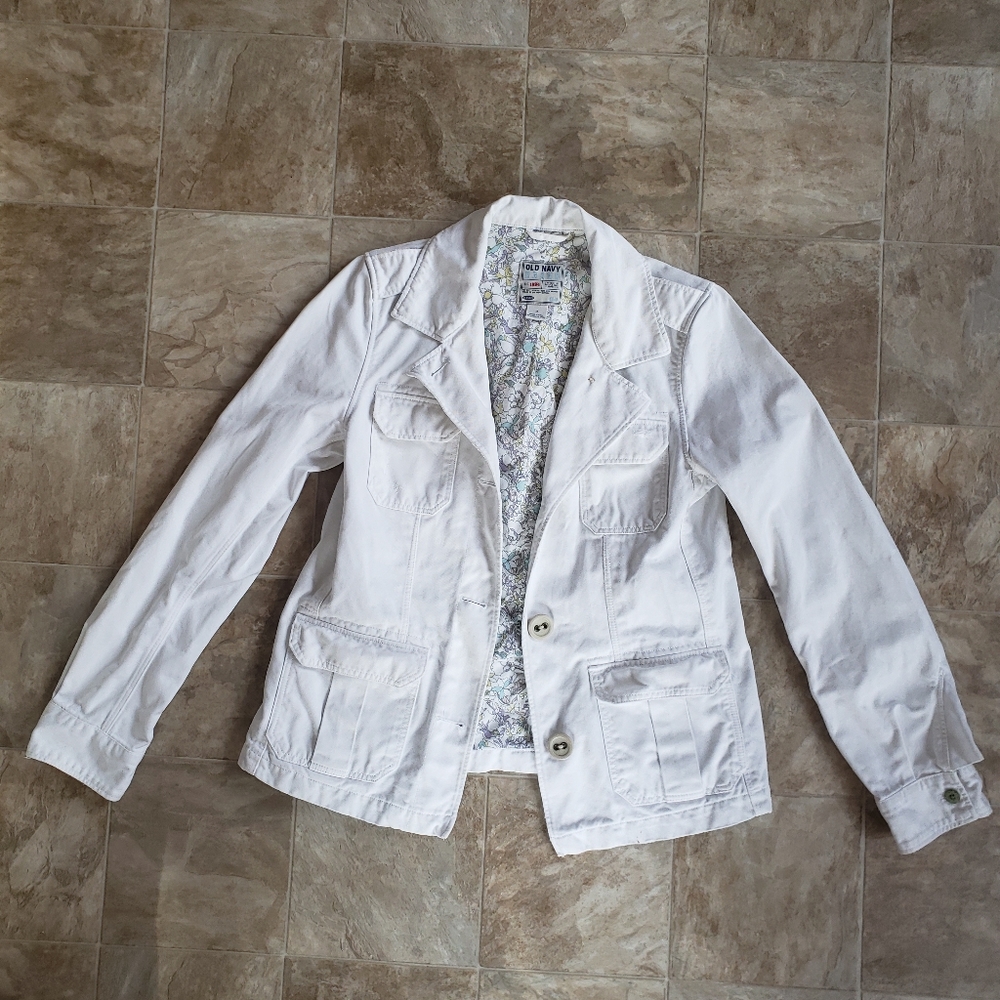 Old Navy crispy white jean jacket